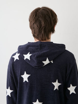 Unisex Airy Moco College Logo Star Jacquard Hoodie