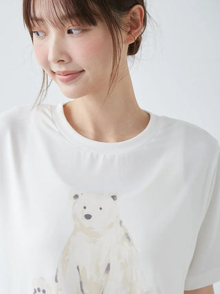 Cool-to-touch Sea Animals One Point Printed T-shirt
