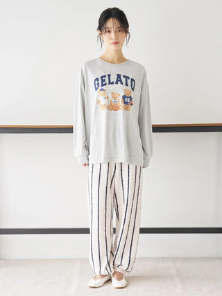 Sporty Bears One-point Printed Oversized Long-sleeve T-shirt - view 12