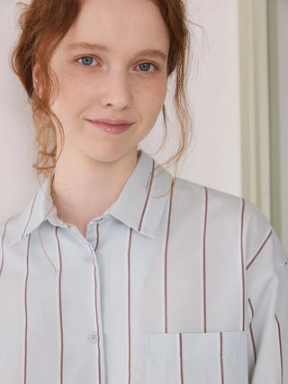 Striped Button-Up Shirt - view 17