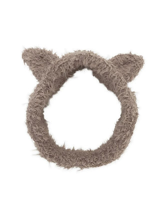 Gelato Pique Feather Cat Headband in beige