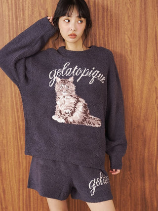 Baby Moco Cat Jacquard Pullover - view 7
