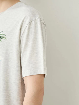 Men's Cool-to-touch Sleeping Dinosaur One Point Printed T-shirt