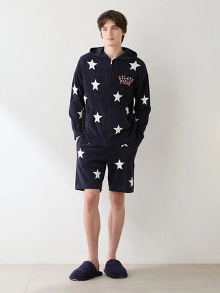 Unisex Airy Moco College Logo Star Jacquard Hoodie