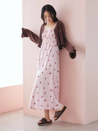 Strawberry Rayon Dress With Built-in Bra