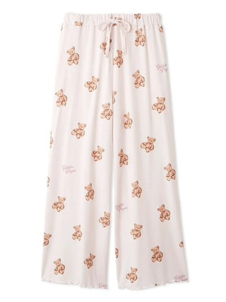 Gelato Pique Rayon Bear Pants in pink