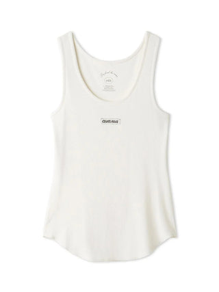 Gelato Pique [UV Cut] Ribbed Tank Top in off white, front side