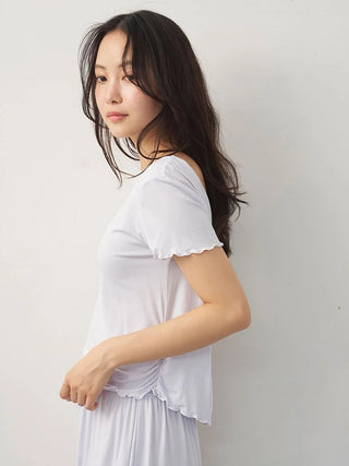 Cool Rayon Gathered T-shirt