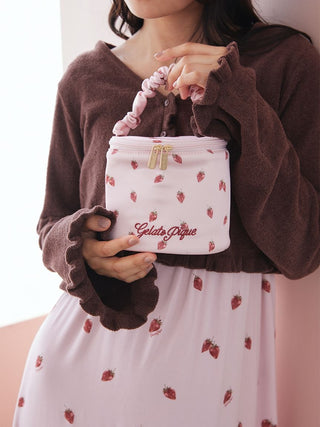 Strawberry Printed Vanity Case