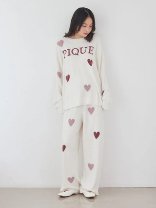 Hot Smoothie Heart Jacquard Pants - view 13