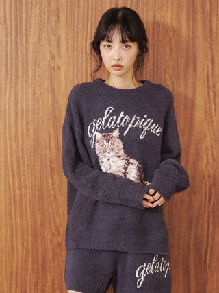 Baby Moco Cat Jacquard Pullover - view 8