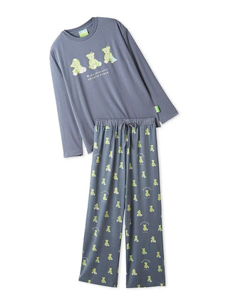 [Mrs. GREEN APPLE][Unisex] One-point Printed Long-sleeve T-shirt & Pants Set - view 3