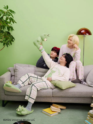 [Mrs. GREEN APPLE] [Unisex] Green Bear Room Shoes - view 4