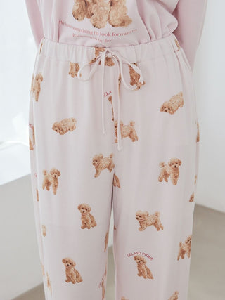 [UV-Cut] Walking Dog One-point Printed Cool Touch Pants