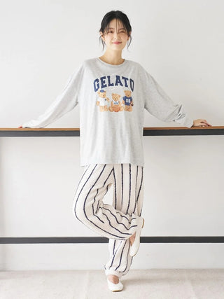 Sporty Bears One-point Printed Oversized Long-sleeve T-shirt - view 14