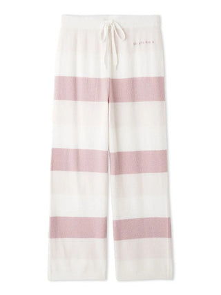 Gelato Pique Smoothie Three-Color Stripe Pants in pink, front view