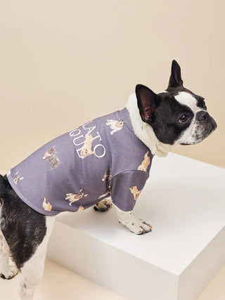 [CAT&DOG] French Bulldog Cut-and-sew Pet Pullover - view 3