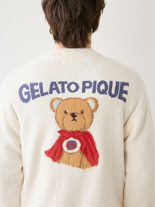 Men's Baby Moco Hero Bear Jacquard Cardigan - view 12