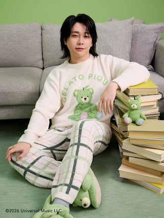 [Mrs. GREEN APPLE] [Unisex] Green Bear Room Shoes - view 5