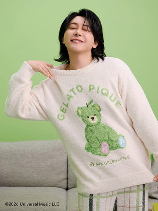 [Mrs. GREEN APPLE] [Unisex] Powder Jacquard Pullover & Baby Moco Checkered Pants Set - view 11
