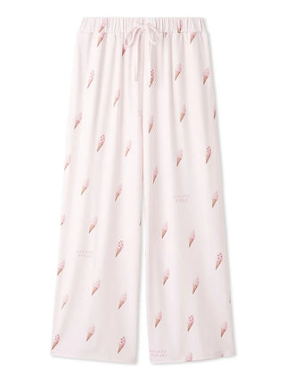 Gelato Pique Soft-Serve Ice Cream Pants in pink, front view