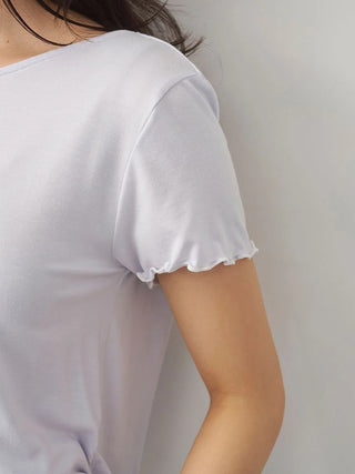 Cool Rayon Gathered T-shirt