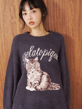 Baby Moco Cat Jacquard Pullover - view 10