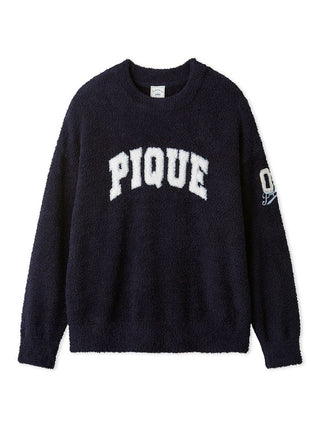 Gelato Pique Baby Moco Sporty Jacquard Pullover in navy