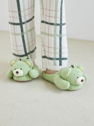 [Mrs. GREEN APPLE] [Unisex] Green Bear Room Shoes - view 11