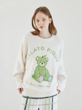 [Mrs. GREEN APPLE] [Unisex] Powder Jacquard Pullover & Baby Moco Checkered Pants Set - view 12