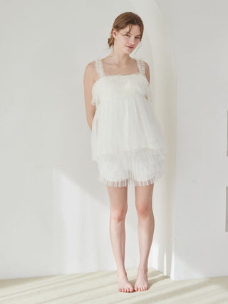 [Valentine] Heart Tulle Shorts
