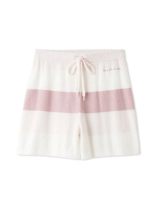 Gelato Pique Smoothie Three-Color Stripe Shorts in pink, front view