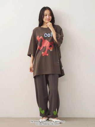 [SESAME STREET×CPD HOOME meets GELATO PIQUE] Cotton Motif Print Oversized T-Shirt - view 12