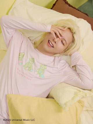 [Mrs. GREEN APPLE][Unisex] One-point Printed Long-sleeve T-shirt & Pants Set - view 7