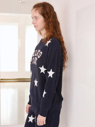 Unisex Airy Moco College Logo Star Jacquard Pullover