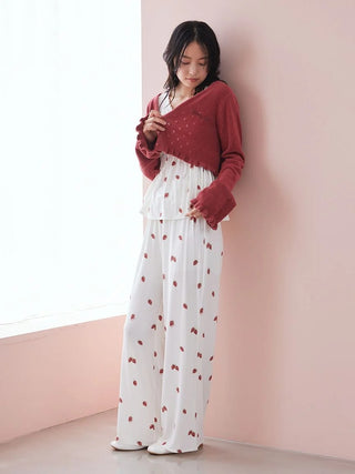 Strawberry Rayon Cut-and-sew Pants