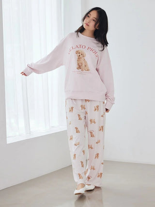 [UV-Cut] Walking Dog One-point Printed Cool Touch Pants