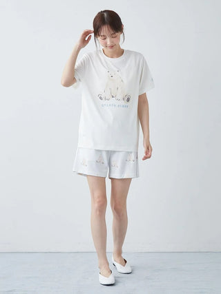 Cool-to-touch Sea Animals One Point Printed T-shirt