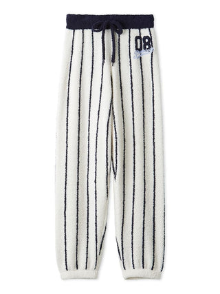 Gelato Pique Baby Moco Sporty Jacquard Pants in off-white, front view