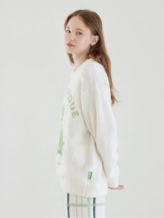 [Mrs. GREEN APPLE] [Unisex] Powder Jacquard Pullover & Baby Moco Checkered Pants Set - view 14