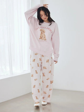[UV-Cut] Walking Dog One-point Printed Cool Touch Pants