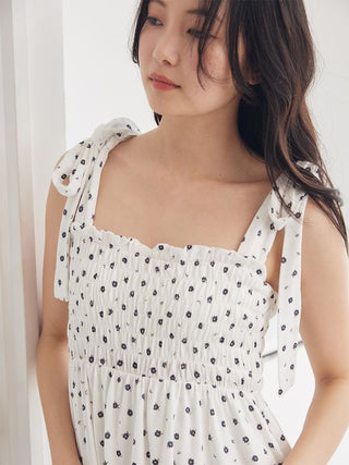 Ditsy Floral Camisole with Built-in Bra - view 14