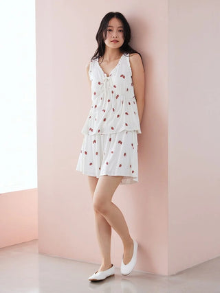Strawberry Tank-top With Built-in Bra