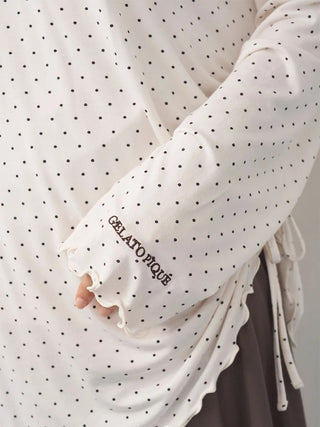 Cool Rayon Gathered Long-sleeved T-shirt