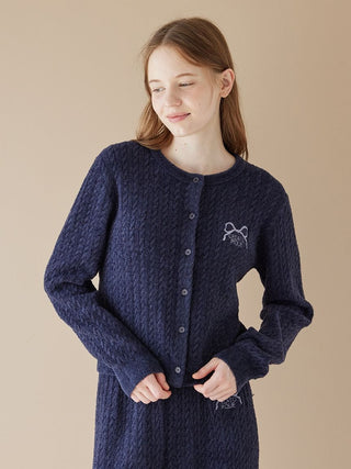 Smoothie Aran Pattern Cardigan - view 18