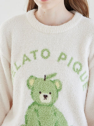 [Mrs. GREEN APPLE] [Unisex] Powder Jacquard Pullover & Baby Moco Checkered Pants Set - view 15
