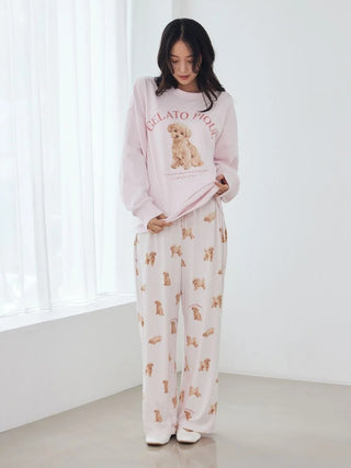 [UV-Cut] Walking Dog One-point Printed Cool Touch Pants