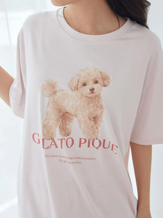 [UV-Cut] Walking Dog One-point Printed Cool Touch T-Shirt