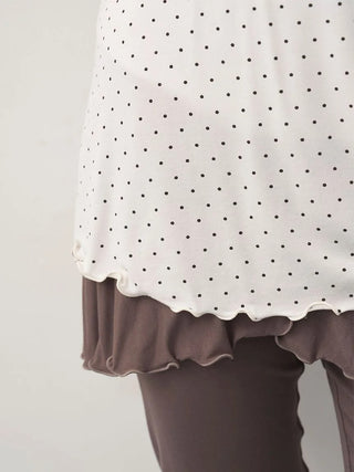 Cool Rayon Gathered Long-sleeved T-shirt