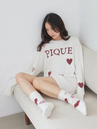Hot Smoothie Heart Jacquard Socks - view 9